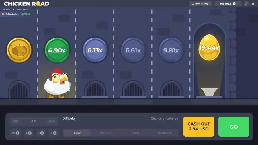 Imagen de portada de Chicken Road, juego de InOut Games