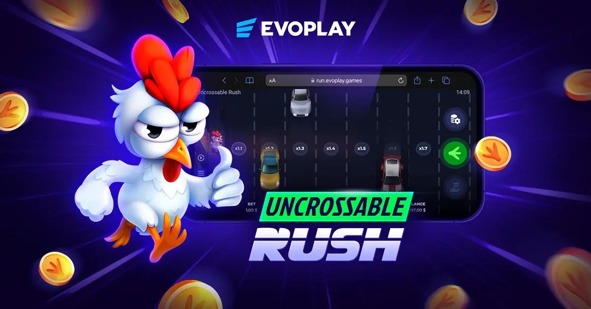 Imagen de portada de Uncrossable Rush, juego de Evoplay