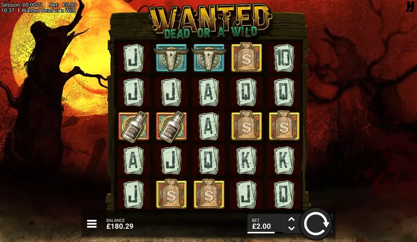 Imagen de portada de Wanted Dead or a Wild, tragamonedas de Hacksaw Gaming
